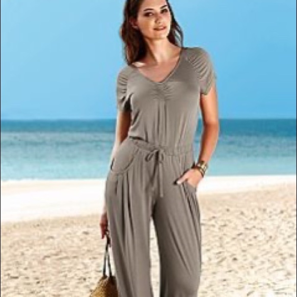 Venus Drawstring Jump Suite with Pockets